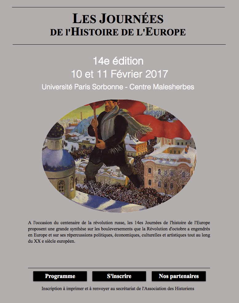 Affiche. L|Europe et la révolution russe. Les effets de la Révolution d|Octobre sur l|Europe au XXe siècle. 01. 2017-02-10